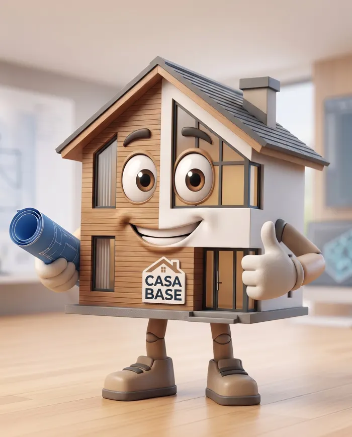 Basezinho, mascote da CasaBase, fazendo joinha